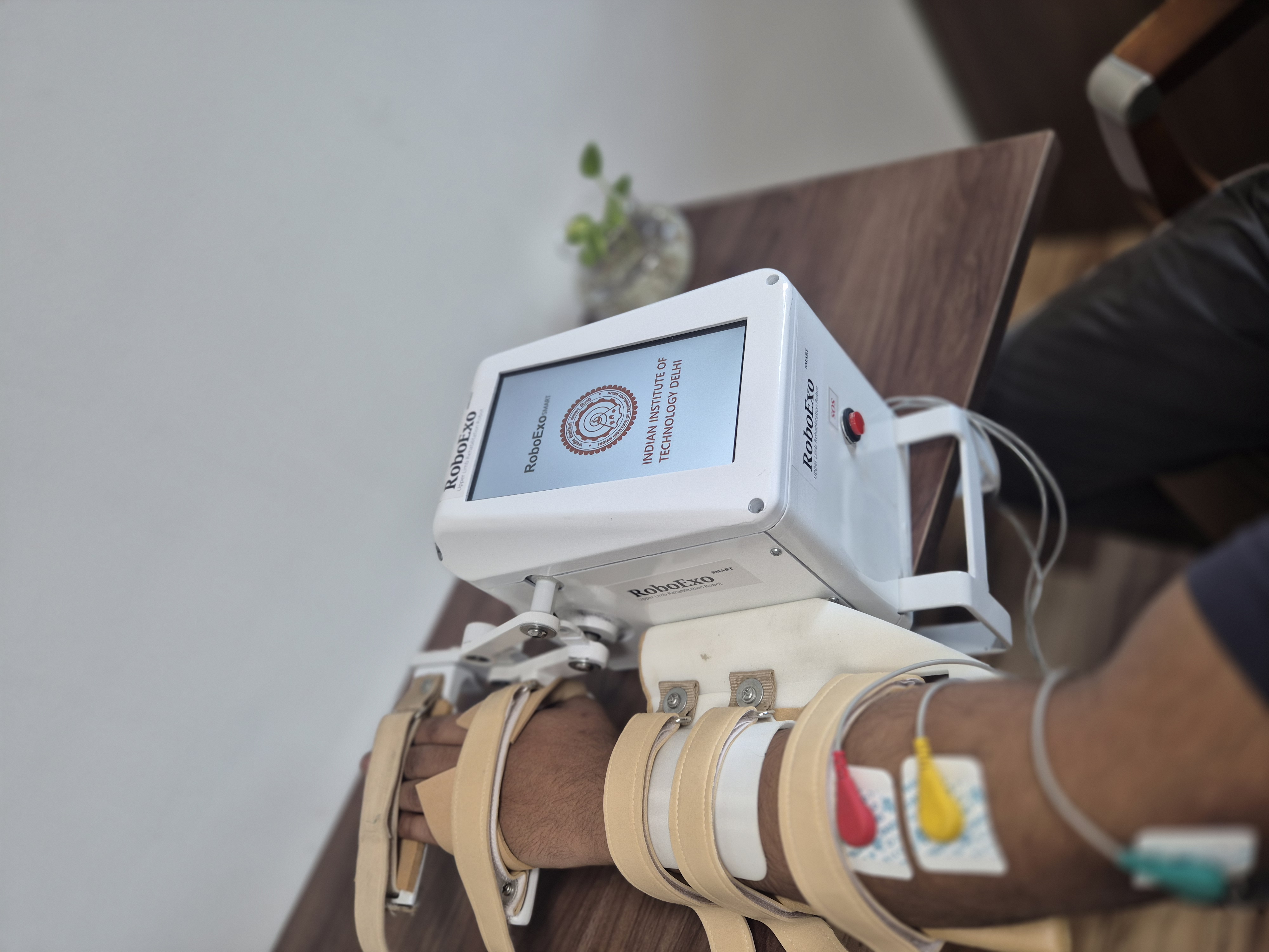 RoboExo rehabilitation device in use